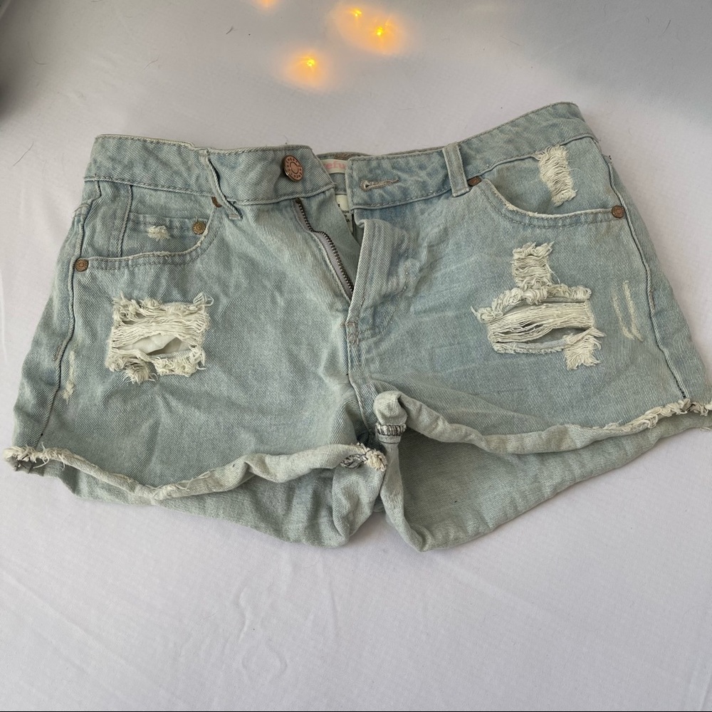 Ripped Jean Shorts